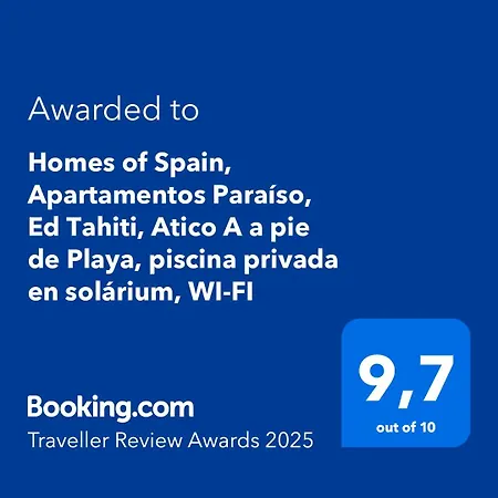 Homes Of Spain, Paraiso, Ed Tahiti, Atico A A Pie De Playa, Piscina Privada En Solarium, Wi-fi *